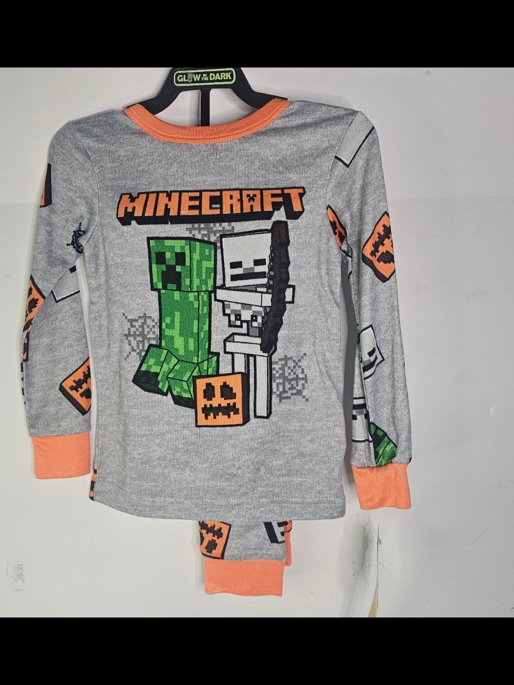 Minecraft Halloween Boys 10 Glow-In-The-Dark 2pc Pajama Set